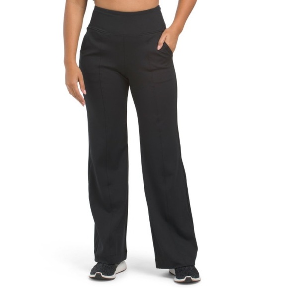 Yogalicious Lux Julia High Rise Flare Leggings Black Medium - Picture 1 of 13